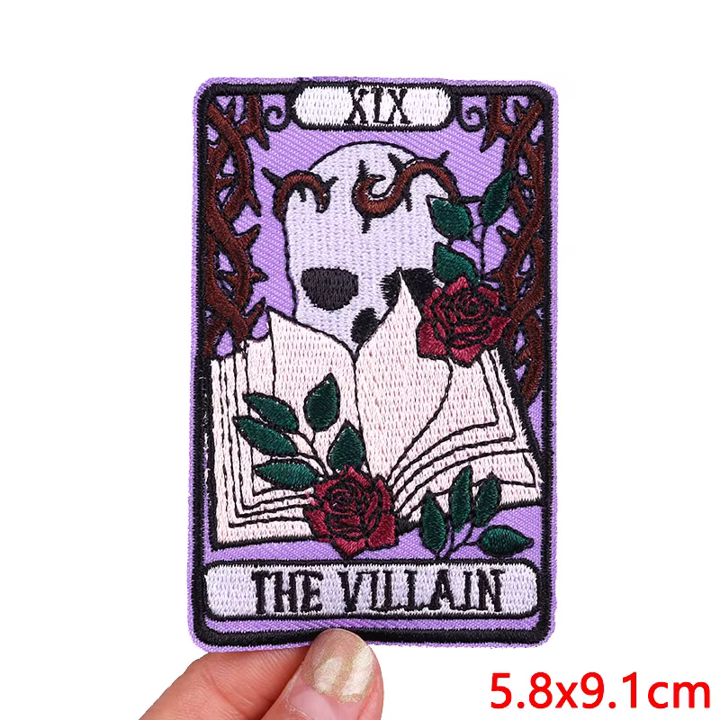 Parche bordado Punk Tarot para planchar - Calavera y gatos urbanos - imagen 4
