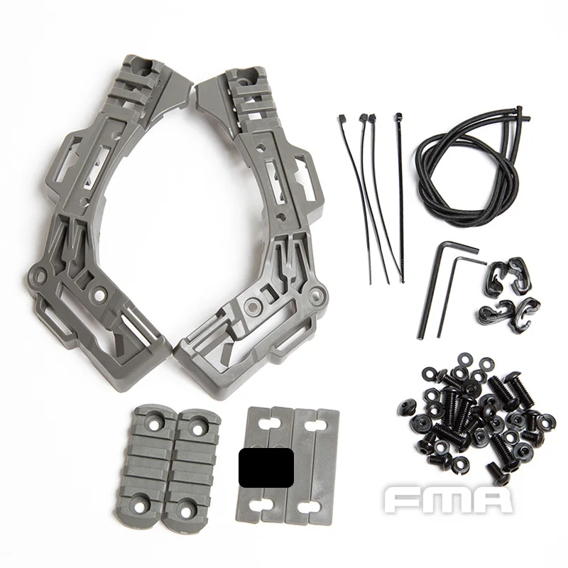 FMA EX Casco táctico balístico con rieles especiales para montaje