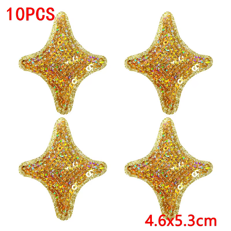Parche bordado estrellas con lentejuelas – para coser o planchar - imagen 2