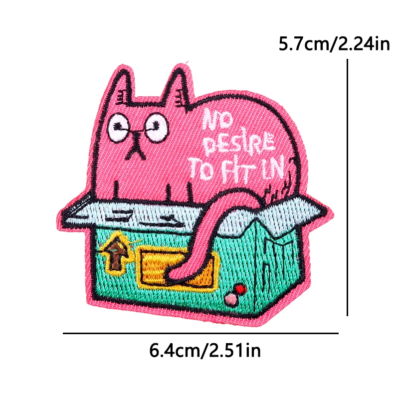 Parches termoadhesivos bordados animales divertidos gatos ranas patos