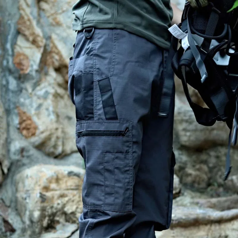 Pantalones tácticos cargo impermeables camuflaje con bolsillos - imagen 4