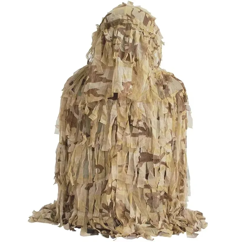 Yowie traje camuflaje desierto 3D ghillie con capucha Airsoft - imagen 2