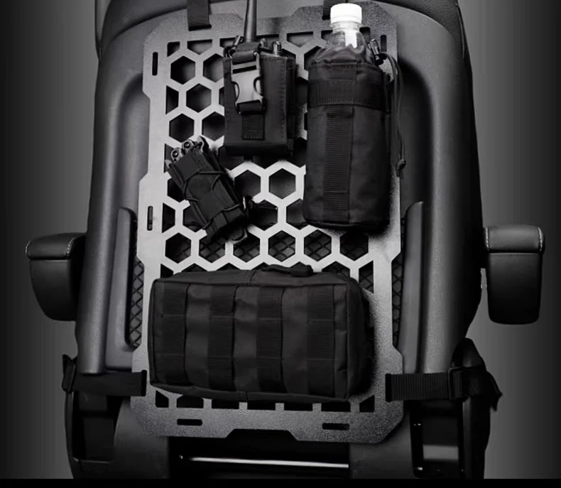 Organizador táctico MOLLE para asiento trasero, tablero