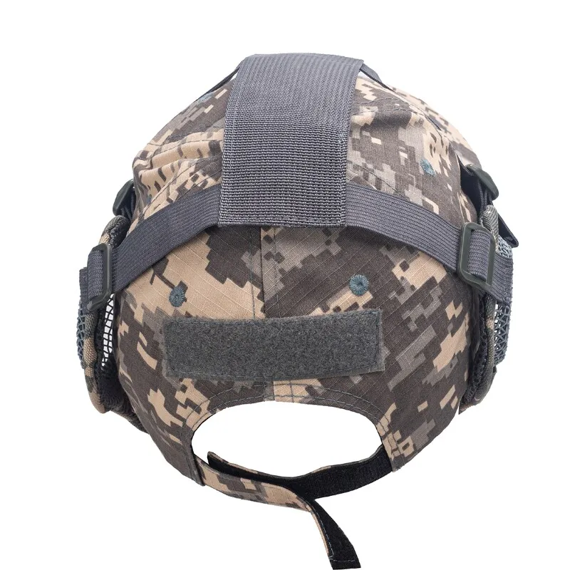 Gorra táctica con máscara de rejilla metálica y protección auditiva - imagen 2