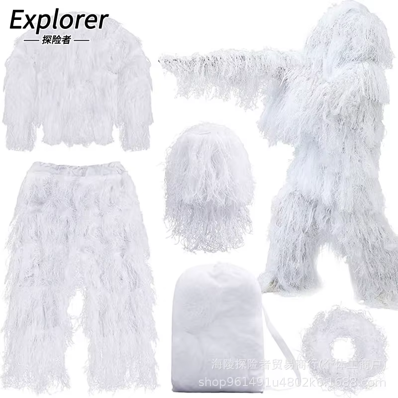 Camuflaje militar de invierno biónico blanco para caza aire libre - imagen 4