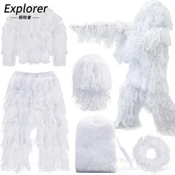 Camuflaje militar de invierno biónico blanco para caza aire libre