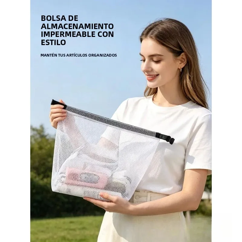 Bolsa impermeable estanca gran capacidad para aseo con botón a presión - imagen 5