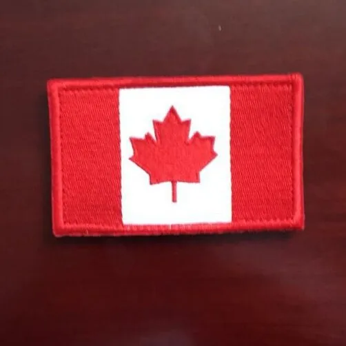 Parche gancho y bucle táctico bandera Canadá hoja de arce roja - imagen 3
