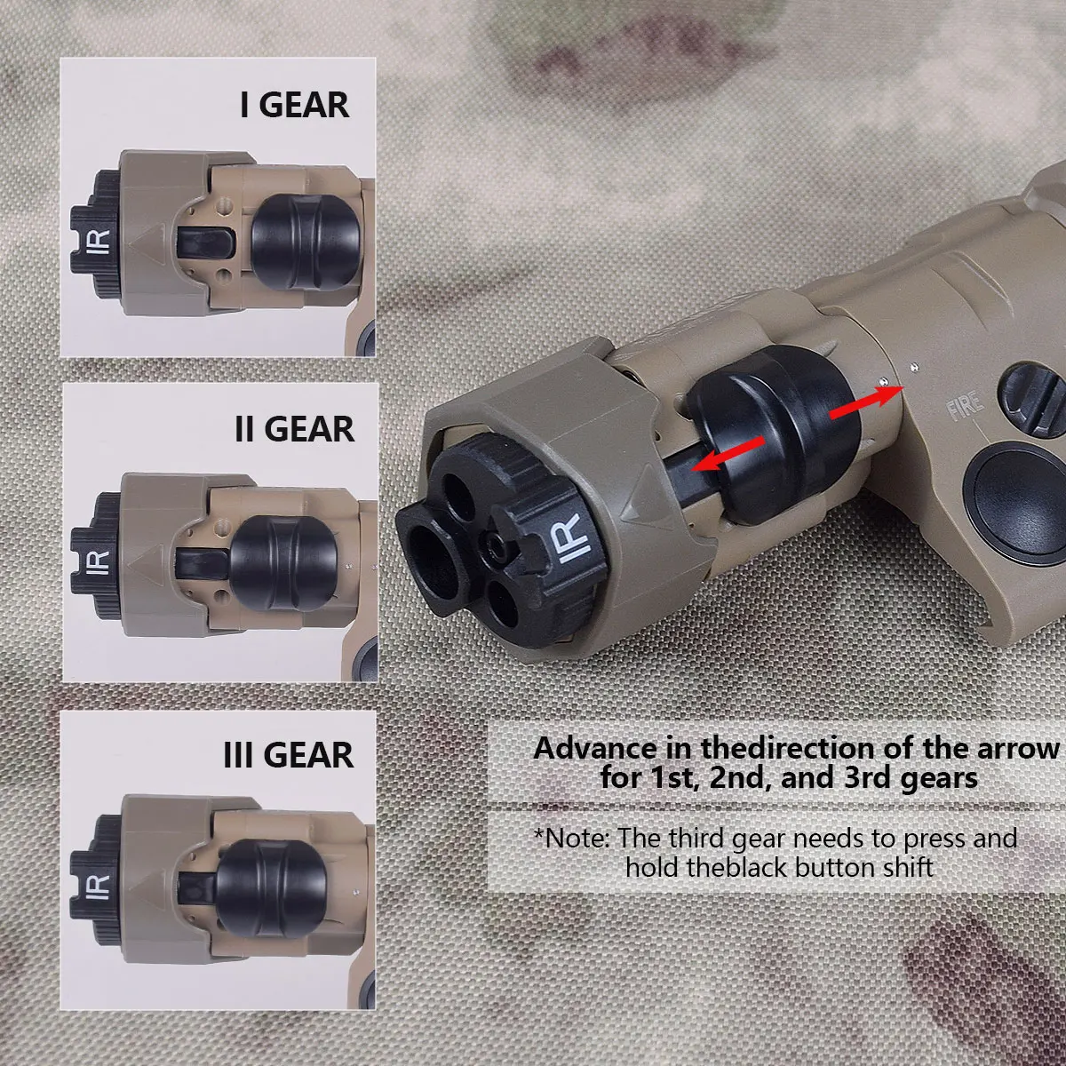 MAWL C1 mira láser IR con luz visible verde y blanca para Picatinny - imagen 4