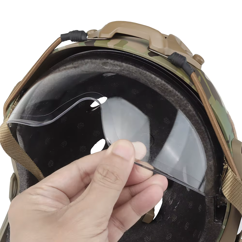 Casco táctico ligero con gafas integradas para airsoft y caza - imagen 4