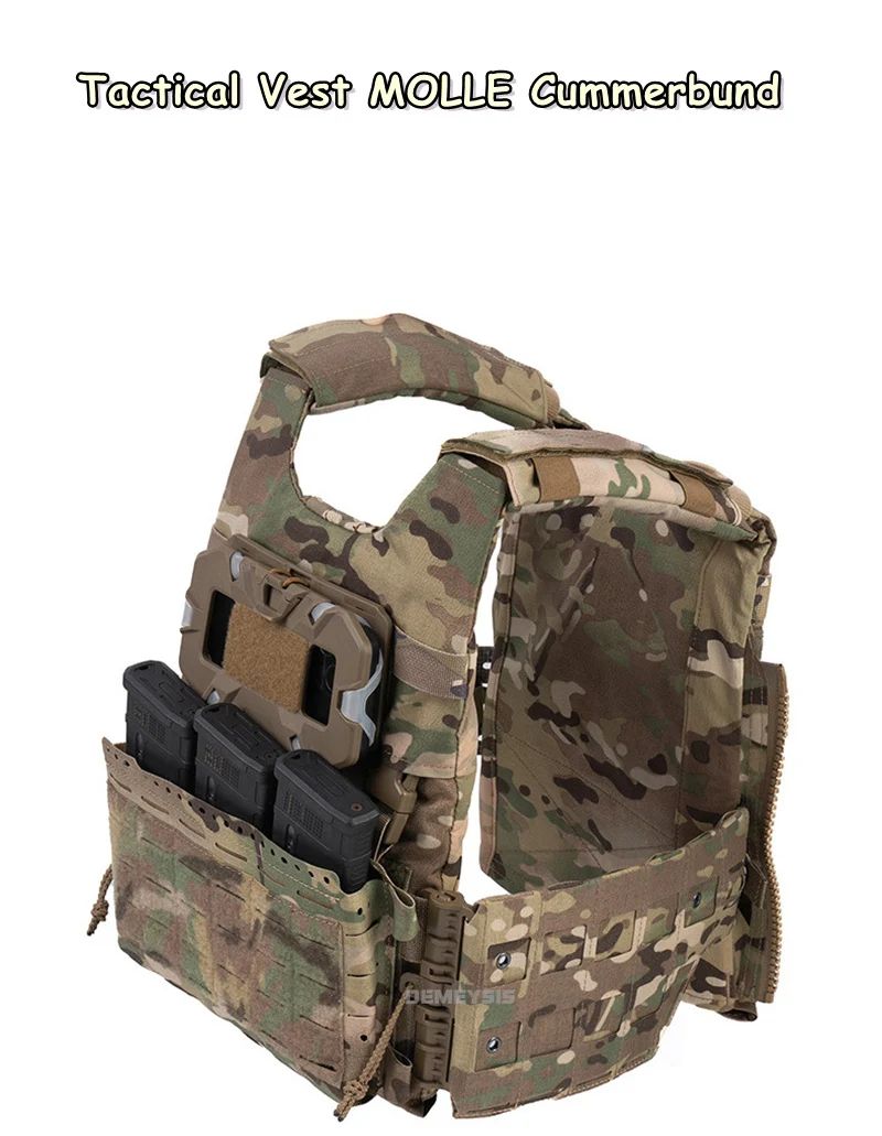 Cinturón táctico con hebilla de liberación rápida y panel lateral MOLLE