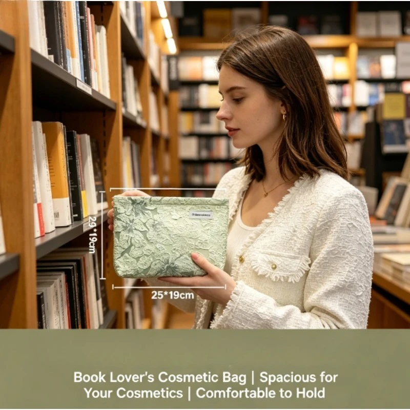 Neceser viaje portátil capacidad maquillaje – Bolsa cosmética relieve 3D