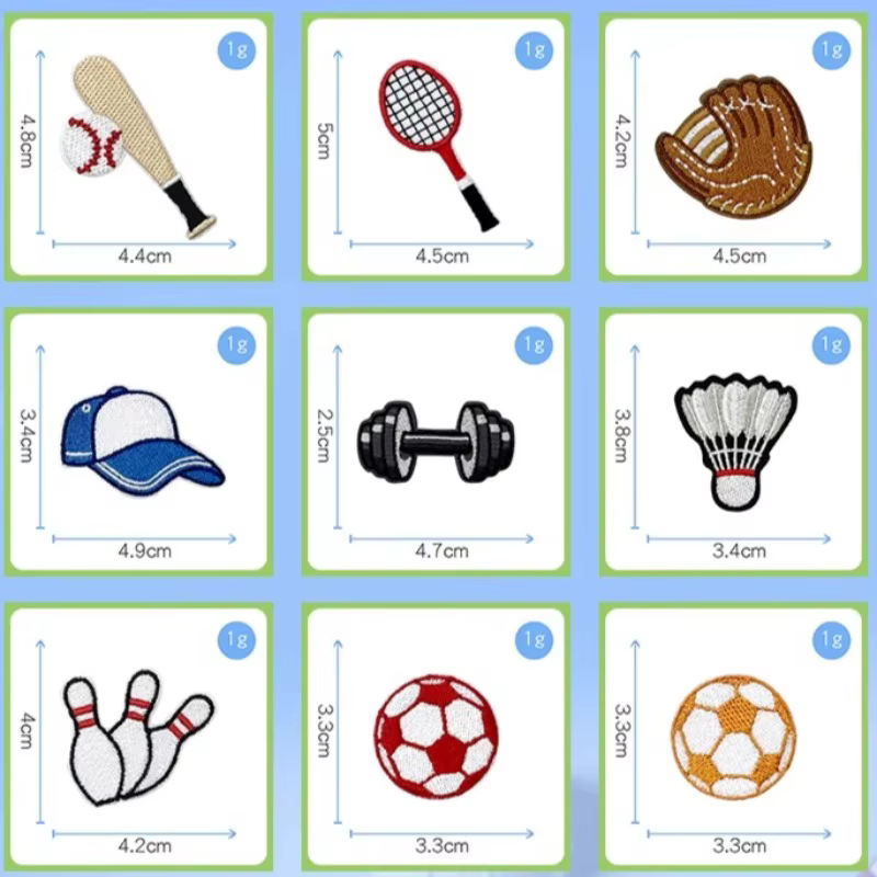 Parches bordados logotipo pelota deportiva termoadhesivos para coser - imagen 2