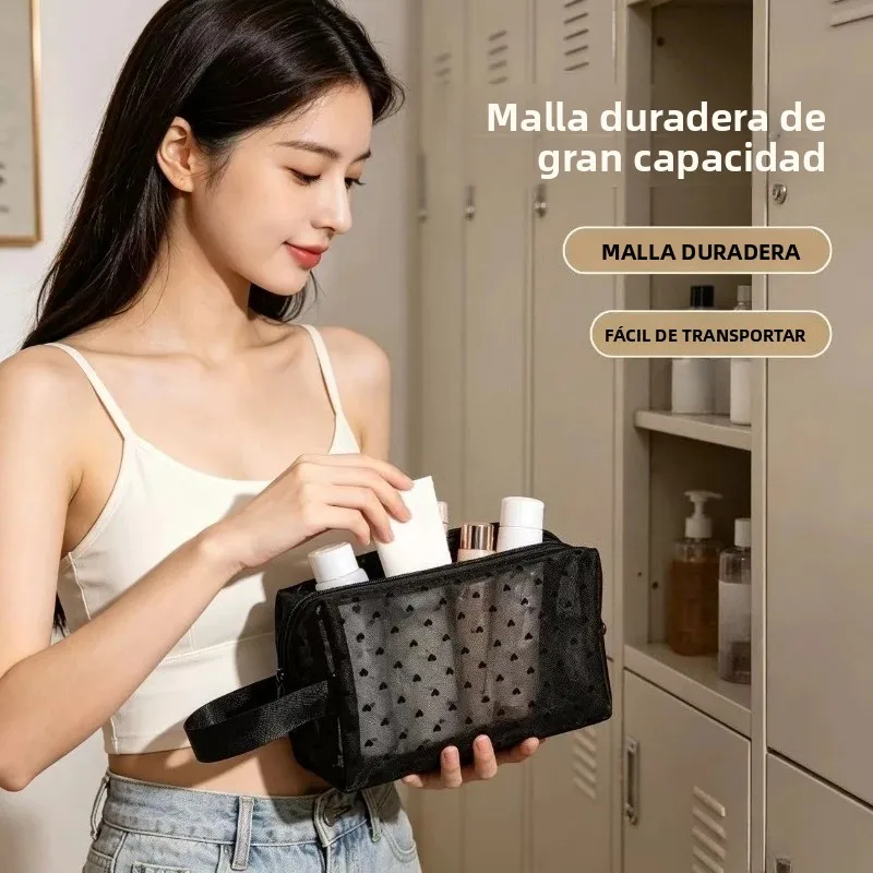 Bolsa de aseo compacta de malla gran capacidad para viaje - imagen 5
