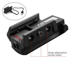 Mira láser táctica rojo y verde recargable por USB para Picatinny