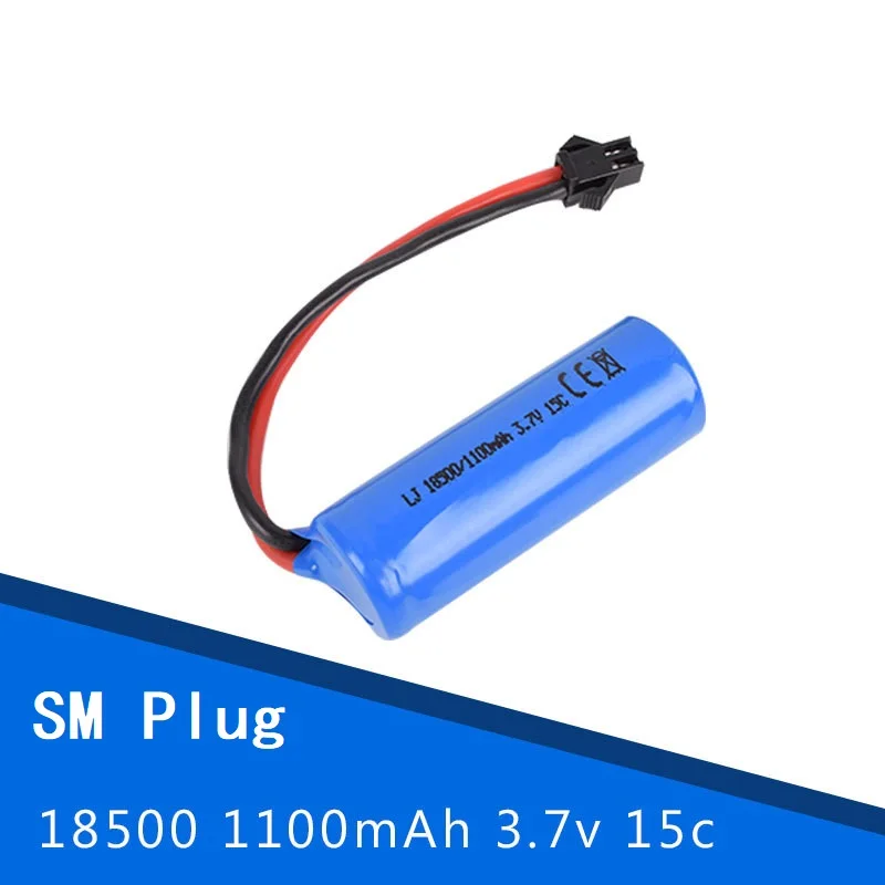 Batería LiPo 18500 3.7V 1100mAh recargable para RC S900 FT008