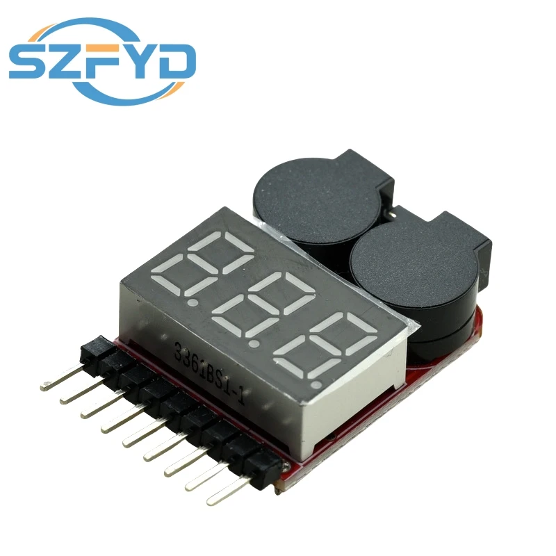 Probador voltaje LiPo digital 1-8S con alarma para RC