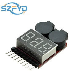 Probador voltaje LiPo digital 1-8S con alarma para RC