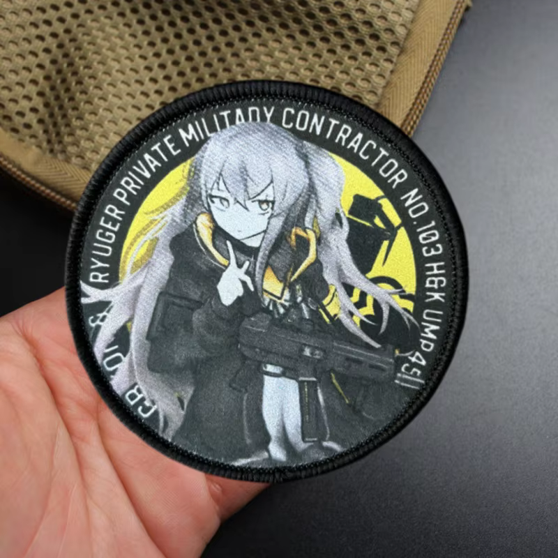 Parche morale anime bordado – Insignia táctica para uniforme militar