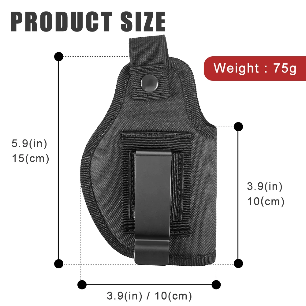 Funda táctica universal IWB/OWB de nylon 1000D ambidiestra