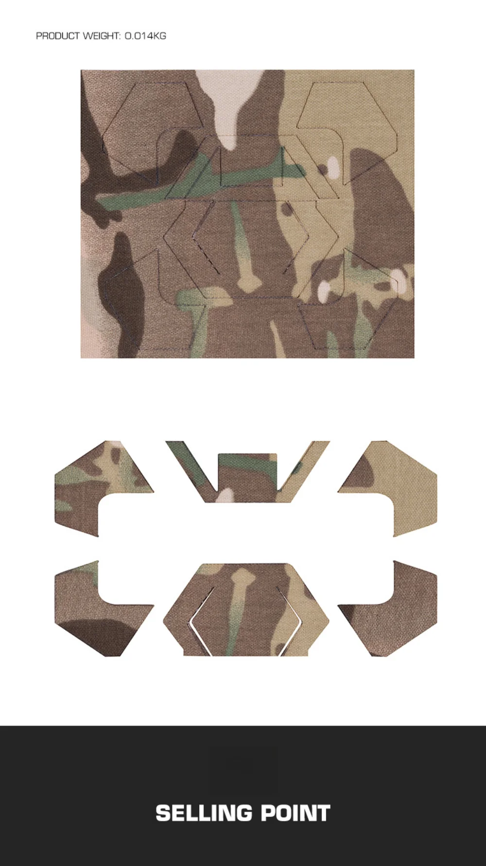 Detalle del camuflaje y aplicación