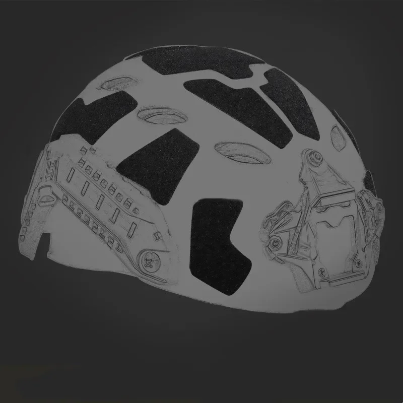 Parches de gancho y bucle para casco