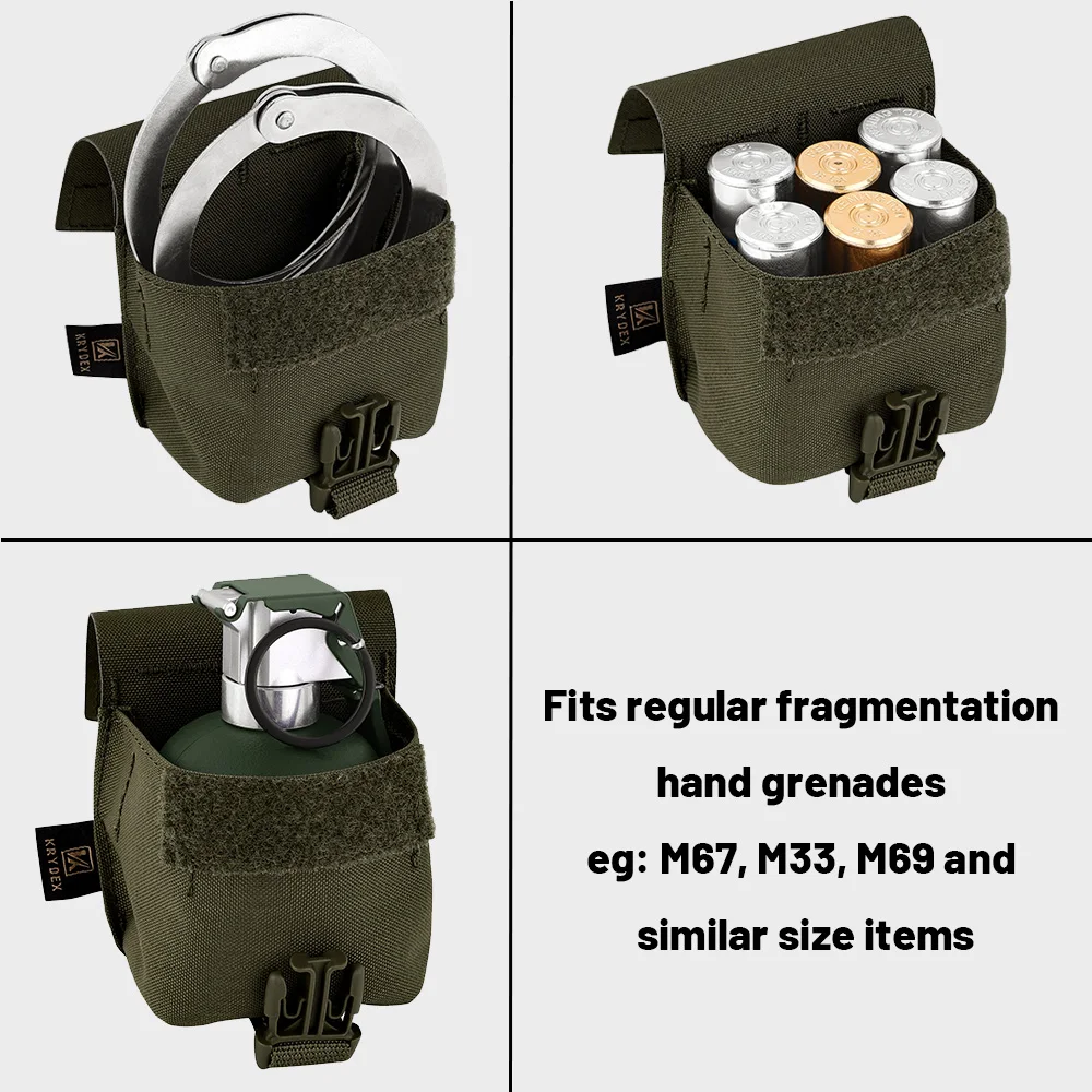 KRYDEX Bolsa táctica MOLLE Frag Grenad para EDC y cinturón - imagen 4