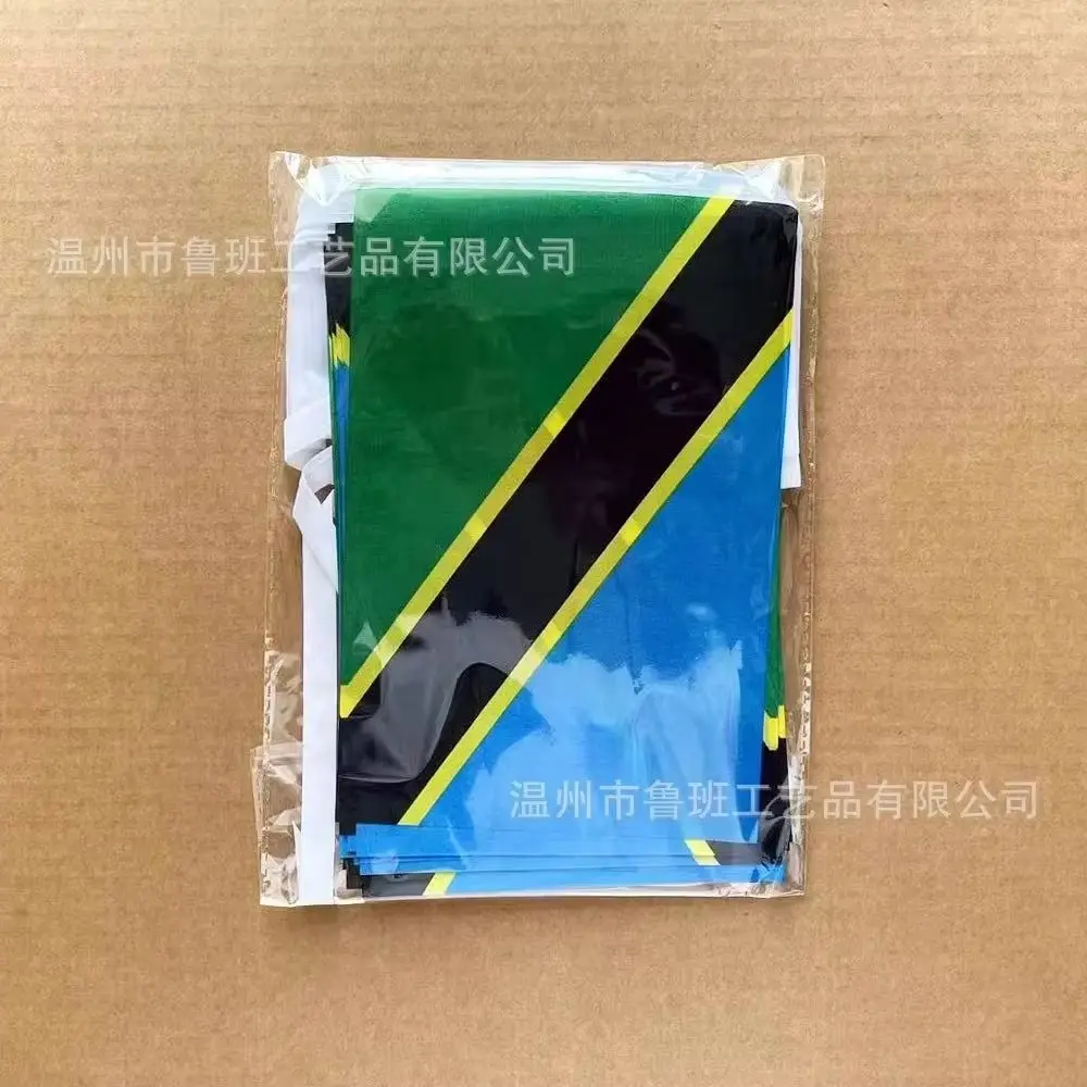 Guirnalda de bandera Tanzania poliéster - imagen 4
