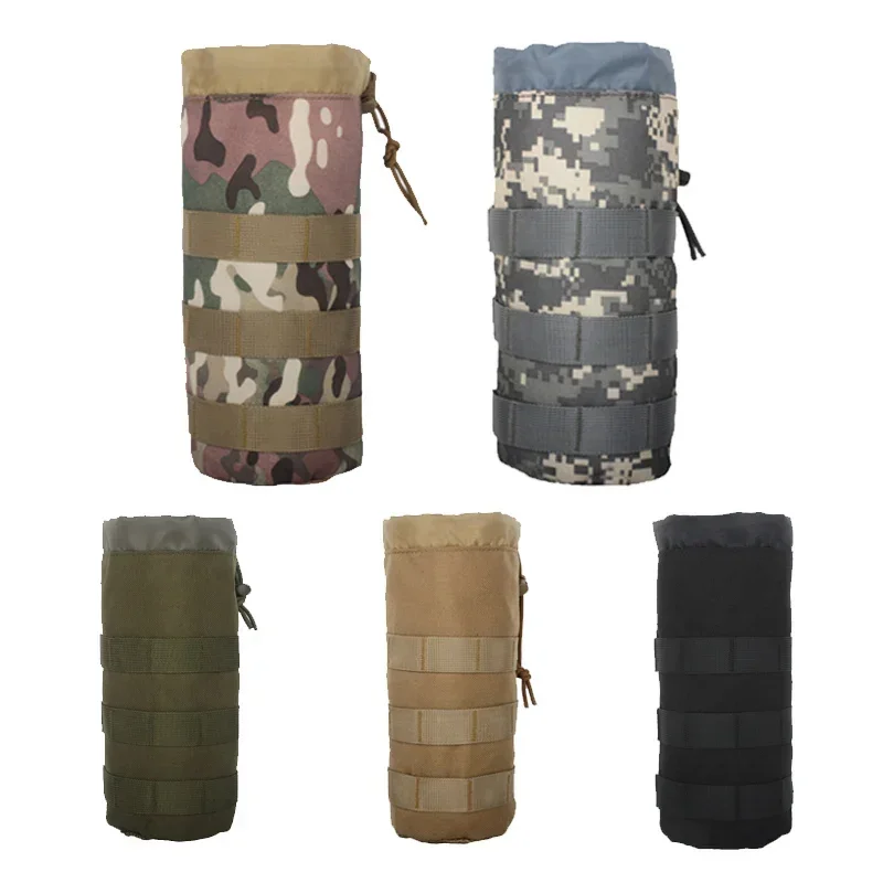 Bolsa MOLLE para botella de agua en color negro