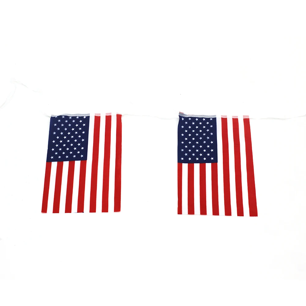 Banderines pequeños bandera americana con cuerda para eventos - imagen 3