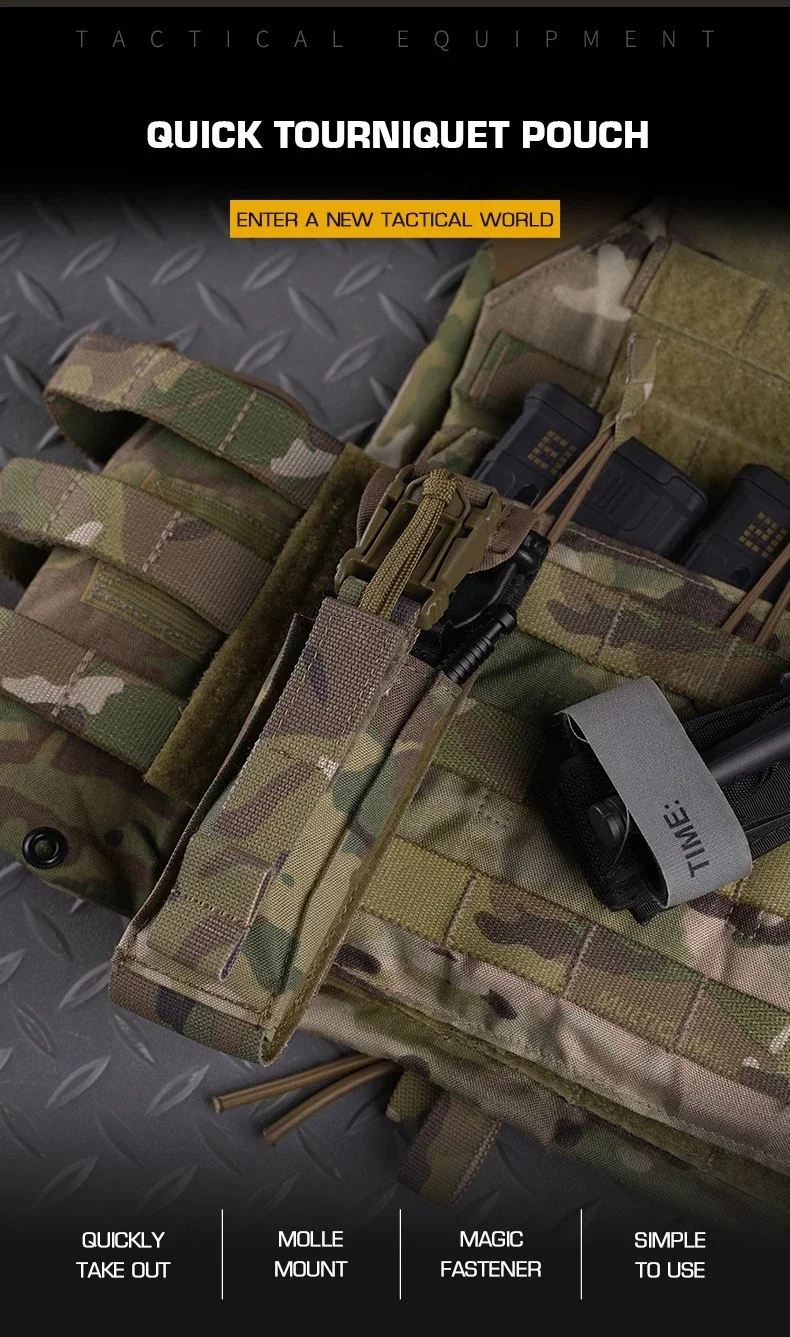 Bolsa táctica para torniquete MOLLE de liberación rápida