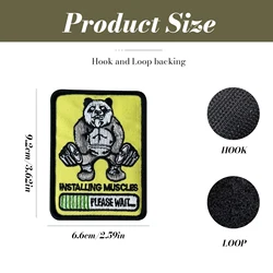 Parche táctico bordado Panda Musculoso con velcro