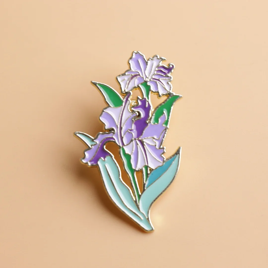 Pin esmaltado flores para solapa y mochila, regalo de amigos - imagen 3