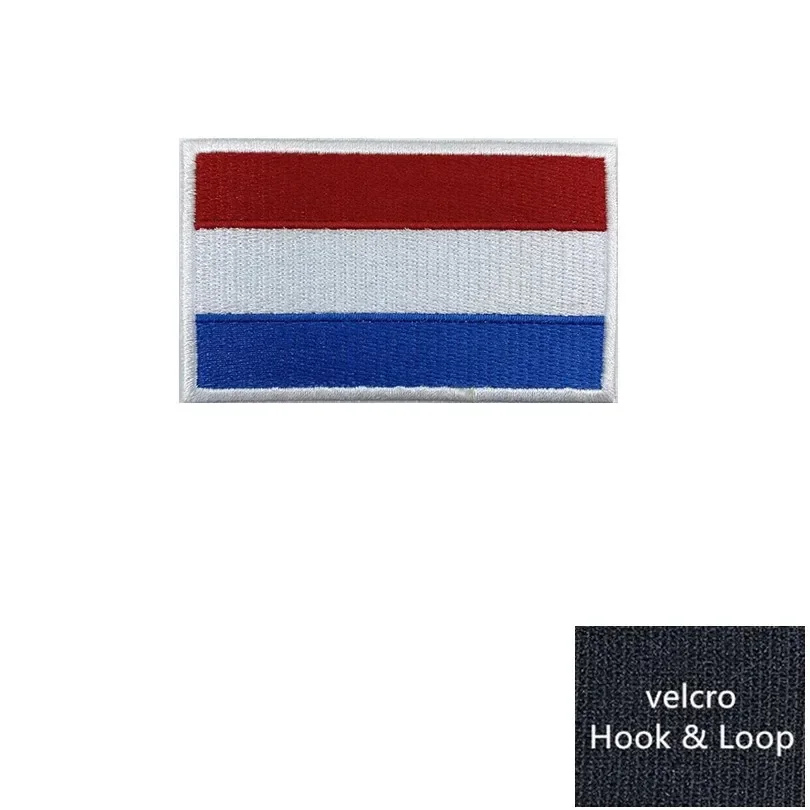 Parche bordado bandera Países Bajos con velcro - imagen 2