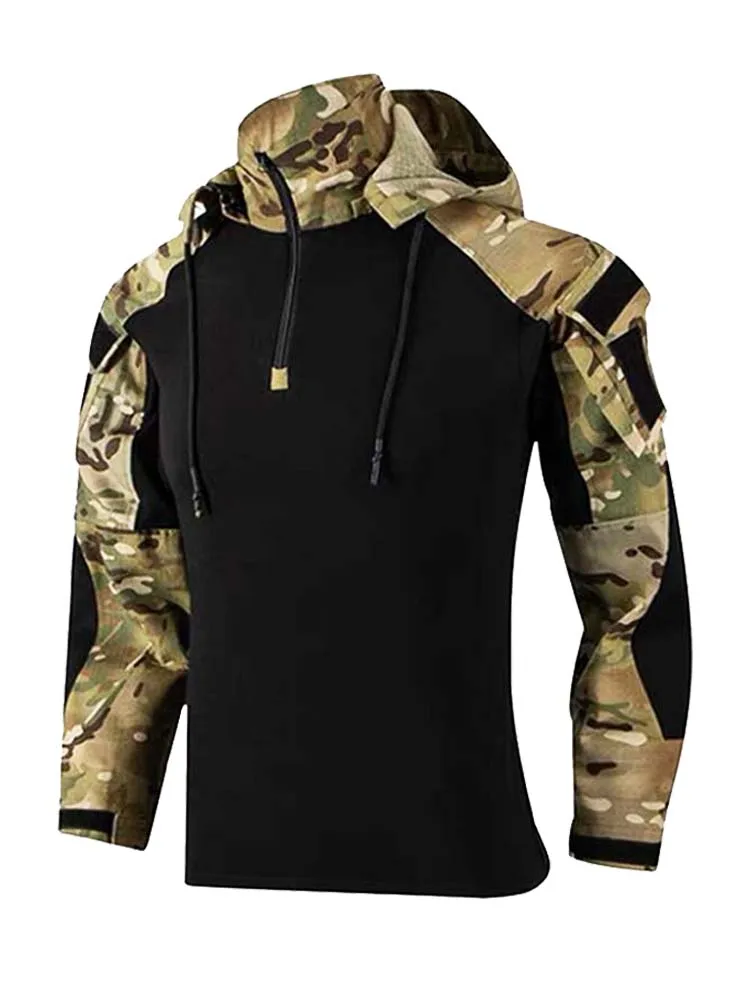 Camisa táctica camuflaje con capucha ripstop transpirable resistente - imagen 5