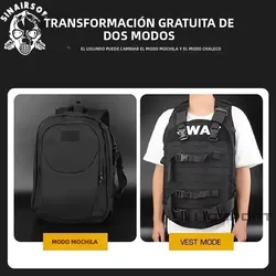 Chaleco Mochila Táctico SINAIRSOFT MOLLE Corte Láser – Doble Uso caza y táctica