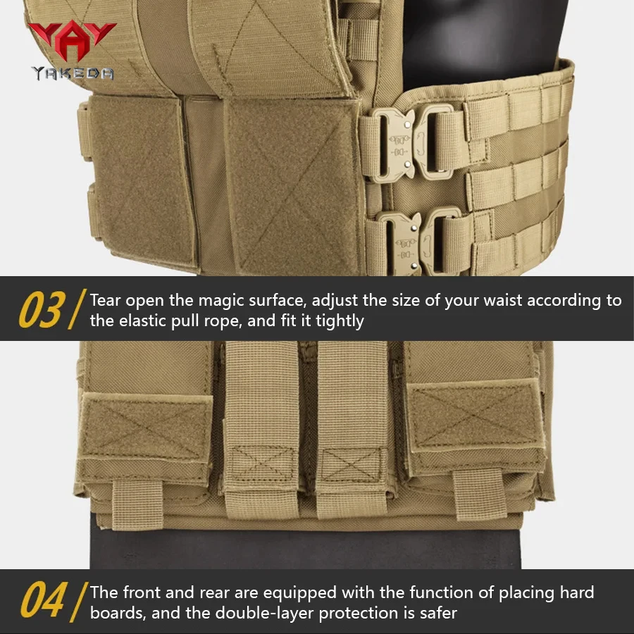 Chaleco táctico listo para añadir accesorios MOLLE