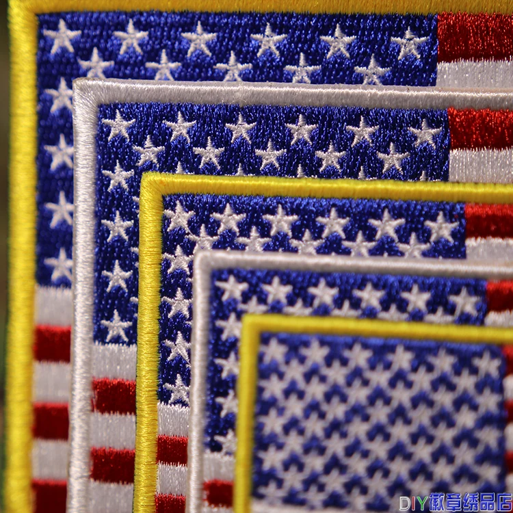 Parche con diseño de bandera bordada