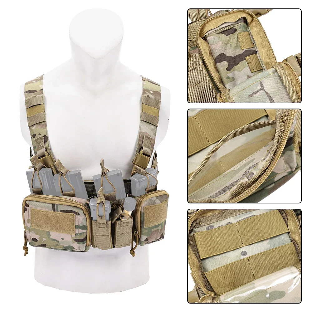 SINAIRSOFT Chaleco Táctico MOLLE nailon con bolsillos para cargadores - imagen 2