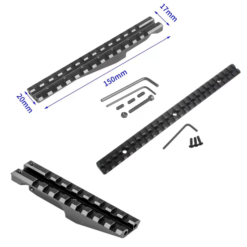 Soporte rail Picatinny 257mm aluminio para Airsoft - imagen 5
