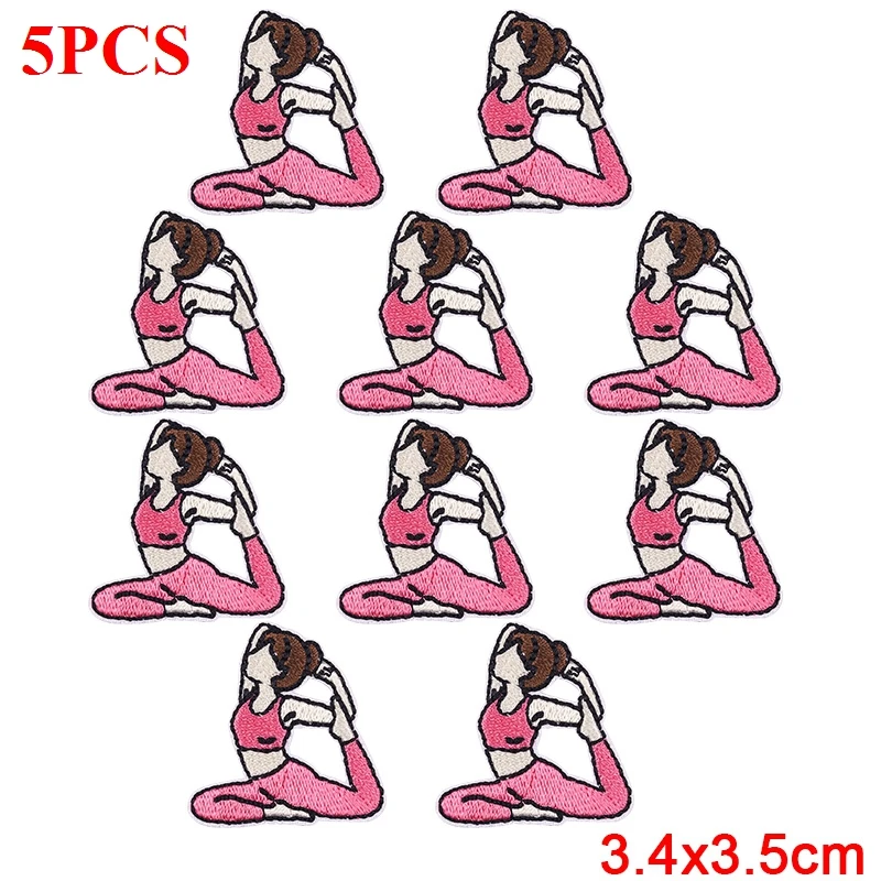 Parche termoadhesivo bordado yoga para coser o planchar en ropa - imagen 5