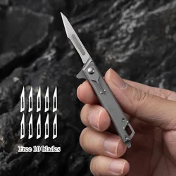 Cuchillo plegable EDC de apertura rápida en titanio para bolsillo
