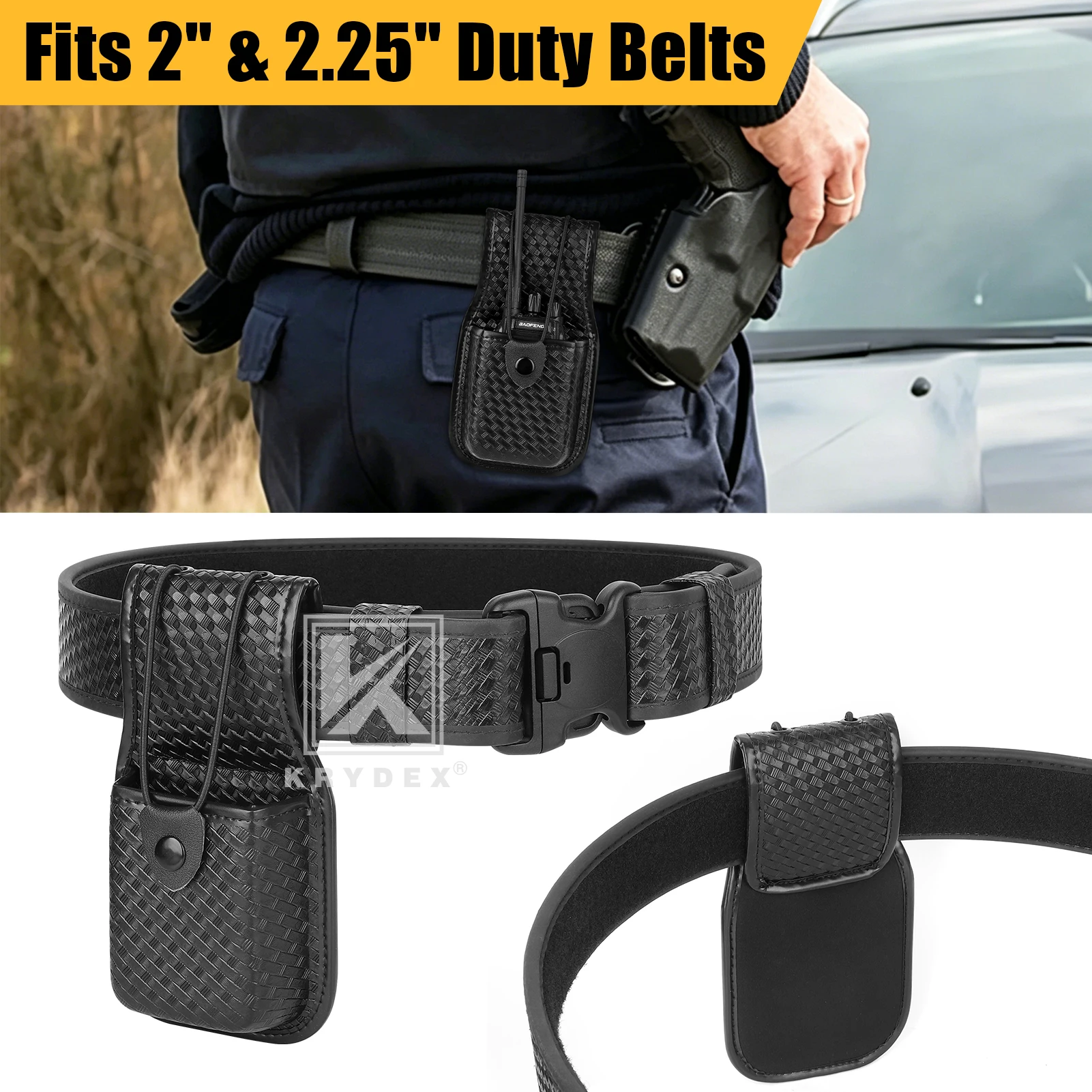 Funda táctica KRYDEX para radio – Portarriesgo para cinturón - imagen 3