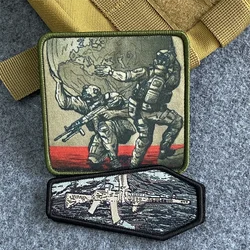 Parche moral táctico con velcro para uniforme militar