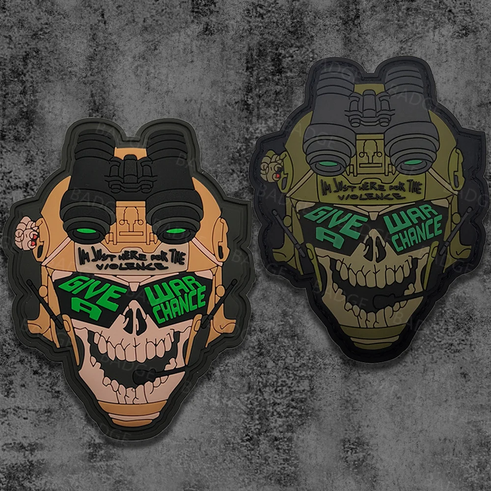 Parche táctico PVC calavera – Insignia adhesiva militar