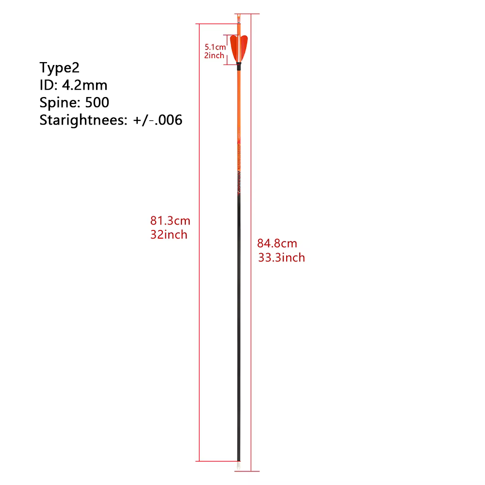 Flechas de carbono para arco recurvo y compuesto, tiro al blanco - imagen 3