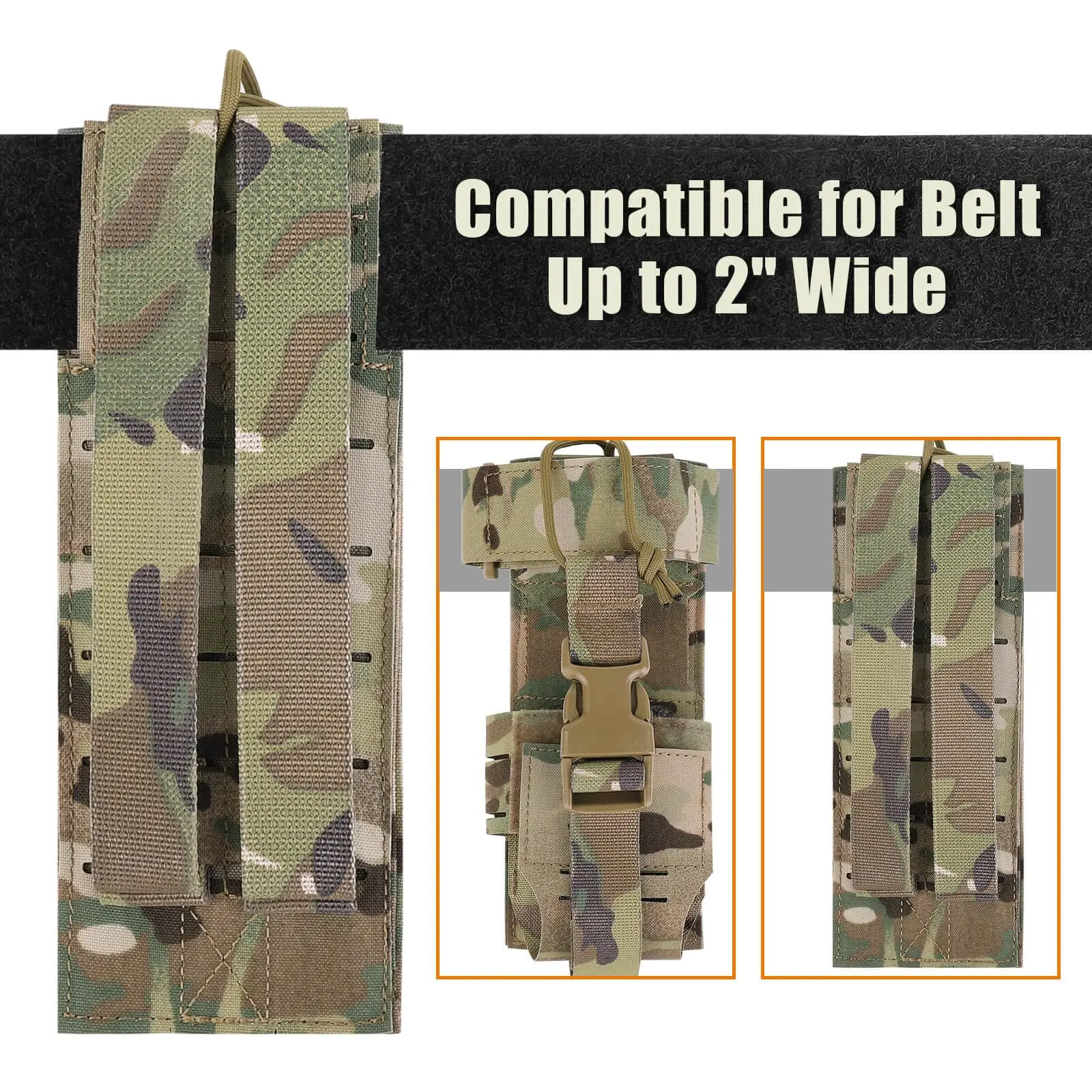 Funda táctica MOLLE Raido para walkie-talkie, ajustable - imagen 4