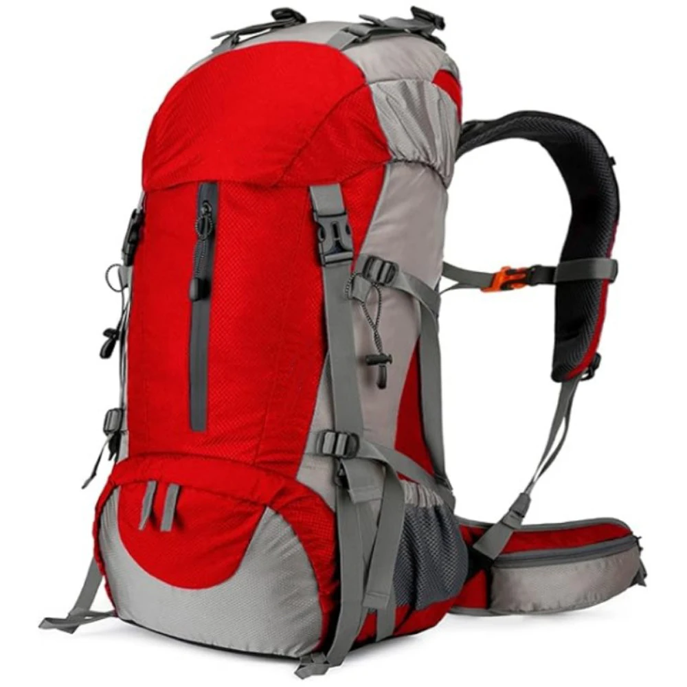 Mochila táctica impermeable 50L en color negro/verde/azul/naranja/rojo