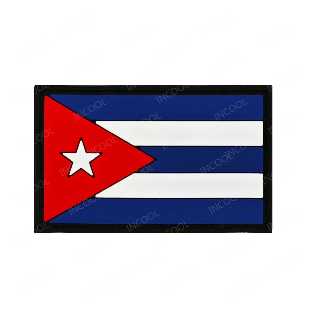 Parche PVC bandera Cuba reflectante IR apliques rayas hombros - imagen 3