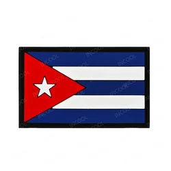 Parche PVC bandera Cuba reflectante IR apliques rayas hombros